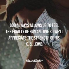 a woman with her hand on her face and the words god always allows us to feel the