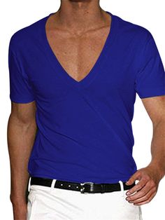 Stretch V-neck Shirt For Summer, Plain V-neck Shirt For Summer, Summer V-neck Stretch Shirt, Cotton V-neck Shirt In Solid Color, Casual Solid Color V-neck T-shirt, V-neck Stretch Shirt In Solid Color, Stretch Solid Color V-neck Top, Solid Color V-neck T-shirt For Summer, V-neck T-shirt For Summer