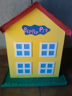 a toy house with the name pepo on it