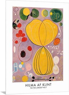 a painting with an abstract design on the front and back cover, titled'hilima af klint '