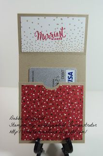 a card holder made out of some sort of material with red and white polka dots on it