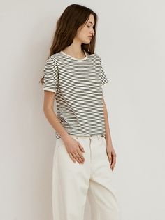 Composition : See the detailsColor : oneCountry of Origin : China Basic Striped Short Sleeve Tops, Striped Short Sleeve T-shirt With Relaxed Fit, Striped Relaxed Fit Short Sleeve T-shirt, Striped Relaxed Fit T-shirt With Short Sleeves, Striped T-shirt With Short Sleeves, Relaxed Fit, Black Shirt, Composition, China, T Shirt