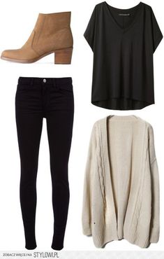 Look Boho Chic, Black Tees, Pieces Of Clothing, Boating Outfit, Looks Chic, Casual Fall Outfits, Fashion Mode, Black Skinnies, Fall Winter Outfits