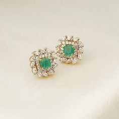 Gold(14K) : 4.5gDiamonds : (VS clarity & H-I colour) : (Brilliant cut ) : 0.32ct : (Marquise diamond) : 0.98ct Emerald : 1.25ct
Note : These earrings may fit differently depending on your ear type.¬† Green Brilliant Cut Diamond Earrings, Classic Emerald Diamond Earrings Gia Certified, Classic Gia Certified Emerald Diamond Earrings, Formal Emerald Earrings With Diamond Accents, Anniversary Green Diamond Earrings, Green Diamond Earrings With Diamond Accents, Gia Certified Green Diamond Earrings For Anniversary, Luxury Emerald Diamond Earrings For Wedding, Emerald Earrings With Brilliant Cut For Wedding