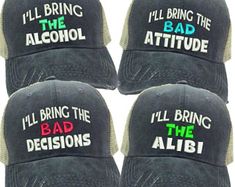 Trucker Hat Men, Bad Decisions, Hat Men, Party Funny, Ball Cap