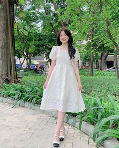 Dress Korea, Cute Love Quotes For Him, Cute Love Quotes, Korea Fashion, Wedding Guest Outfit, Dress Fabric, Cute Love, Pretty Outfits, Wedding Guest