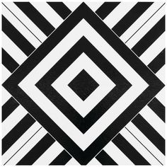 an abstract black and white pattern with square, rectangles, and diagonal stripes