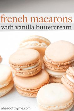 french macarons with vanilla buttercream are the perfect dessert for any occasion