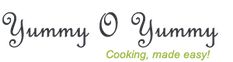 the logo for yummy's cooking made easy, which is written in black and green