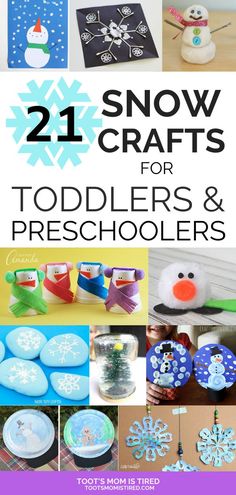 snow crafts for toddlers and preschoolers