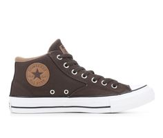 Elevate your sneaker game with the Men's Converse CTAS Malden HI Sneakers. Crafted with meticulous attention to detail, these sneakers are a testament to Converse's commitment to quality and style. The premium suede and leather upper exudes sophistication, making them a versatile choice for both casual and semi-formal settings. The high-top design provides ankle support while lending a classic silhouette to your ensemble. With a cushioned insole for all-day comfort and a sturdy rubber outsole fo Sporty Brown Canvas High-top Sneakers, Sporty Brown High-top Canvas Sneakers, Brown Mid-top Sneakers With Speckled Midsole, Brown High-top Sneakers With Vulcanized Sole For Sports, Brown Canvas Sneakers With Vulcanized Sole, Converse Mid-top Skate Shoes With Rubber Sole, Brown Canvas High-top Sneakers With Vulcanized Sole, Brown Canvas High-top Sneakers, Converse Brown High-top Sneakers With Rubber Sole