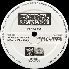 the label for flora fm's album, cross - antenna and bronze teeth