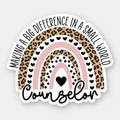 a leopard print sticker with the words, make big differences in a small world