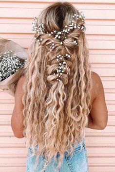 Wedding Hair Ideas, Cute Prom Hairstyles, Boho Wedding Hair, Hoco Hairstyles, Dance Hairstyles, Prom Hairstyles For Long Hair