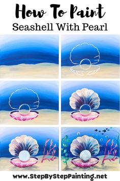 how to paint seashell with pearl