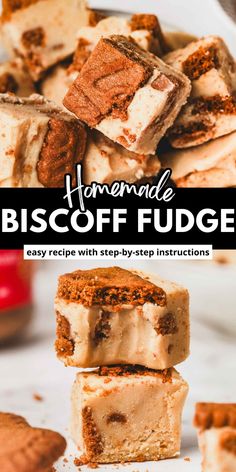 homemade biscoff fudge recipe with step - by - step instructions on how to make it