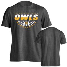 a black t - shirt with the words owls on it and an image of a basketball team