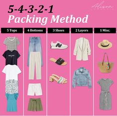 Cute Travel Outfits, Capsule Wardrobe Women, Packing Clothes, Cruise Outfits, Packing List For Travel, Fashion Capsule