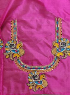 Maggam Designs, Maggam Work Designs, Aari Designs, Aari Blouse, Tambour Embroidery, Beads Designs, Hand Work Blouse, Maggam Work Blouse Designs, Blouse Designs Silk