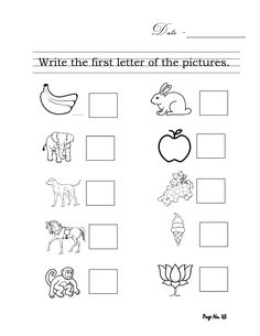 worksheet for beginning and ending the letter i with pictures on it, including an apple