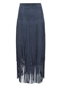 Adore Faux Suede Long Fringe Western Skirt | Pinto Ranch Skirt With Tassels, Suede Skirt Outfit, Leather Fringe Skirt, Skirt Fringe, Western Skirts, Brown Fringe, Denim Ideas, Long Fringe, Long Fringes