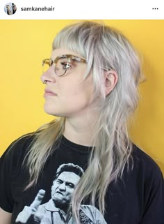 Shag Mullet, Platinum Blonde Hair Color, Edgy Hair, Platinum Blonde Hair, Short Pixie Haircuts, Trending Hairstyles, Mullet Hairstyle, Short Blonde Hair