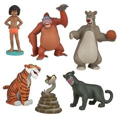 the jungle book characters are posed in various poses