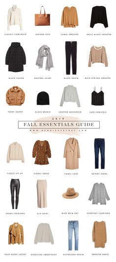 Everyday Dresses Fall, Fashion Guide Womens, Womens Essentials Wardrobe, Capsule Fall Wardrobe 2022, Fall Wardrobe Essentials For Women, Fall Outfits Essentials, Fashion Essentials Women, Clothes Essentials For Women, Womens Wardrobe Essentials