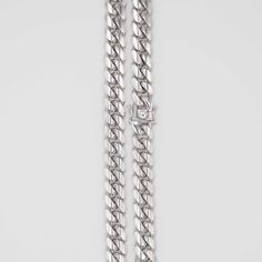 ***NEW*** Our most exclusive, HEAVY, solid silver high end, Italian made chain. Designed to be worn at work, gym, and an evening out, your unique pieces are made to live with you, from the classic every day to modern statement. We only use the finest precious metals in our chains. These chains are hand made with fine 925 solid silver and we top it off with a rhodium coat to provide a resistance for tarnishing. All of our pieces can be worn alone and complement each other for a perfect stack. Sterling Silver Cuban Link Necklace, White Gold Chunky Cuban Link Necklace, White Gold Sterling Silver Cuban Link Necklace, White Gold Cuban Link Necklace With Chunky Chain, Classic White Gold Chunky Chain Jewelry, Luxury Cuban Link Silver Chain Necklace, Classic White Gold Jewelry With Chunky Chain, Silver Chain Bracelet For Everyday Luxury, Luxury Cuban Link Silver Necklace