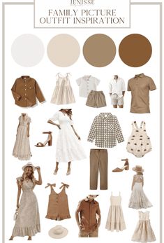 an image of some clothes and hats for people to wear in the same color scheme