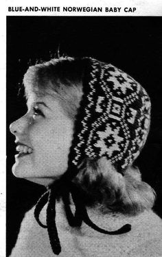 image 0 Vintage Winter Hat, Enby Fashion, Work Hat, Woolen Cap, Bonnet Pattern, Bonnet Hat, Baby Cap, Vintage Hats, Crochet Inspiration