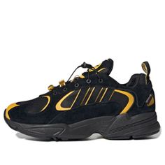 adidas WANTO x Yung-1 Gore-Tex 'Black Yellow' EE9254 (SNKR/Unisex) Adidas Yung 1, Yellow Core, Black Core, Chunky Sneakers, Stylish Sneakers, Sneakers Shoes, Gore Tex, Air Max Sneakers, Black N Yellow