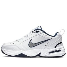 Nike Air Monarch IV White Navy 415445-102 Air Monarch Iv, Nike Air Monarch Iv, Nike Air Monarch, Nike Air, Nike, Navy, White