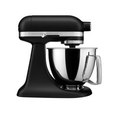 an image of a black mixer with the words kitchen aid on it and instructions for how to use it