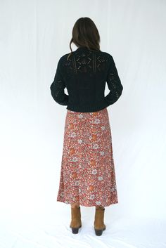 Introducing the Avery Skirt. This flowy, midi length skirt is sure to become a conscious closet staple. Made from a luxurious deadstock rayon fabric, the Avery skirt will have you feeling stylish in the most effortless way. Featuring a subtle slit on the front left side and an elastic back waistband for ease and comfort. Responsibly Handcrafted from luxurious sustainable fabrics certified Oeko Tex Standard 100.1% of your order funds regenerative carbon offsets How it Fits Product Details Fabric Eco Friendly Clothing, Midi Length Skirts, Slip Skirt, Closet Staples, Different Outfits, Rayon Fabric, Cotton Voile, Sustainable Fabrics, Cotton Lace