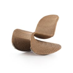 the chair is made out of woven material