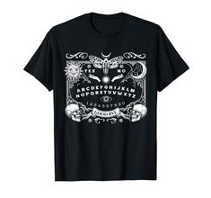 PRICES MAY VARY. Lightweight, Classic fit, Double-needle sleeve and bottom hem Occult Halloween, Witchy Shirt, Spirit Board, Ouija Board, Halloween Tshirts, Branded T Shirts, Top Styles, Fashion Branding, T Shirts