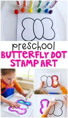 the butterfly dot stamp art project is perfect for toddlers to do