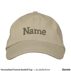 Personalized Custom Baseball Cap - text in 2 areas - Baseball Custom Baseball Cap, Embroidered Cap, Baseball Trucker Hat, Personalized Mother's Day Gifts, Embroidered Baseball, Embroidered Baseball Caps, Embroidered Caps, Personalized Embroidered, Brown Beige