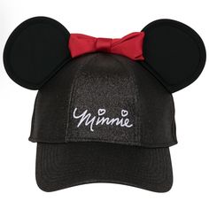 Disney Minnie Mouse Signature Glitter Cap With 3d Ears And Bow Black. Made In China, Women’s Baseball Hat, Luxurious, Fancy, Black Glitter, New With Tags, 80% Polyester, 20% Cotton , New With Tags Adjustable Minnie Mouse Cap, Black Mickey Mouse Cap, Black Adjustable Minnie Mouse Hat, Adjustable Black Minnie Mouse Hat, Cute Adjustable Black Baseball Cap, Red Mickey Mouse Adjustable Hat, Adjustable Red Mickey Mouse Hat, Classic Minnie Mouse, Mickey Mouse Hat