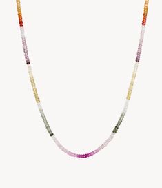 Graduated Rainbow Sapphire - Roxanne First Ranbow Necklace, Everyday Diamond Necklace, Calendar Necklace, Charm Bar, Ring Bracelet Chain, Rainbow Sapphires, Pearl Collection, Gold Baby, Jewelry Studio