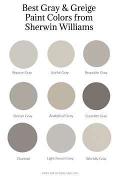 the best gray and greige paint colors from sherylin williams's