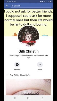 March 2019 Facebook profile of Gilli Christin aka Gillian Holdgate. CON ARTIST Facebook Profile, Give It To Me