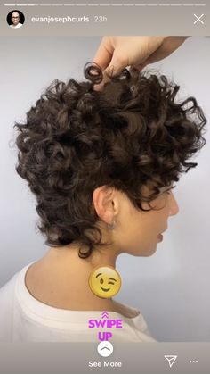 Boycut For Women Curly Hair, Curly Bixie 90s, Short Thick Curly Haircuts, "bixie" Haircut Curly, Curly Pixie Bob Natural Curls, Pixie Mullet Curly, Pixie Haircut Girl Curly, Curly Bixie Haircut Girl, Short Curly Cuts