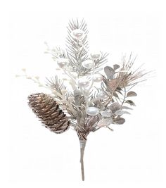 Add a Festive Touch to Your Holiday Decor with the 10" Christmas White Pine Leaves & Pinecone Glitter Pick by Bloom RoomBring the beauty of winter indoors with this stunning Christmas pick from Bloom Room The 10" pick features white pine leaves, pinecones, and a touch of glitter for a festive look that will brighten up any room Whether you use it to decorate your tree, wreath, or centerpiece, this pick is sure to add a touch of elegance to your holiday decorProduct DetailsDimensions: 1024 x 591 White Twig Christmas Tree, Flocked Garland, Twig Christmas Tree, Christmas Champagne, Christmas Tree Picks, Pine Leaves, Pine Leaf, Christmas Picks, Pine Garland