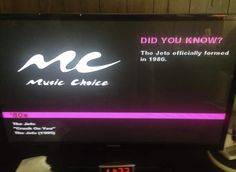 a computer screen with the words music choice on it