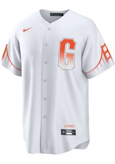 Giants Nike Replica City Connect Jersey Collegiate Jersey With Team Logo For College, Collegiate College Jersey With Team Logo, Baseball Jersey With Team Logo For Team Events, Collegiate Jersey With Team Logo And Baseball Collar, Collegiate Jersey With Team Logo For Sports Events, Varsity Team-colored Jersey With Team Logo, Varsity Jersey With Team Logo For Baseball Season, Collegiate Team Logo Jersey For Team Events, Team Spirit Jersey With Team Logo For Baseball Season