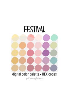 a white poster with the words festival on it and an image of circles in different colors