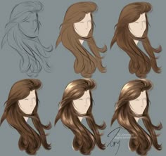 the hair styles are very long and thick, but it's easy to draw