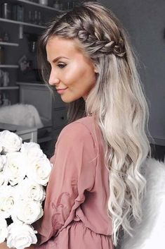 Side Braid Hairstyles, Romantic Hairstyles, Wedding Hair Inspiration, Wedding Hair Down, Easy Hairstyles For Long Hair, Braids For Long Hair, Box Braids Hairstyles, Down Hairstyles, Bridesmaid Hair